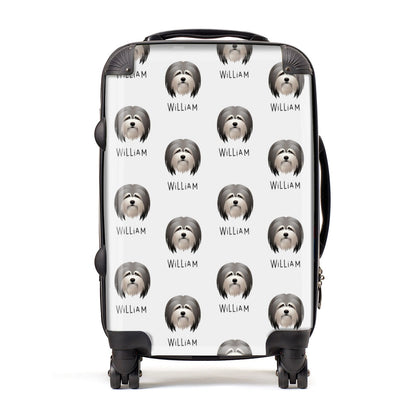 Lhasa Apso Icon with Name Suitcase