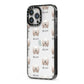Lhasa Apso Icon with Name iPhone 13 Pro Max Black Impact Case Side Angle on Silver phone