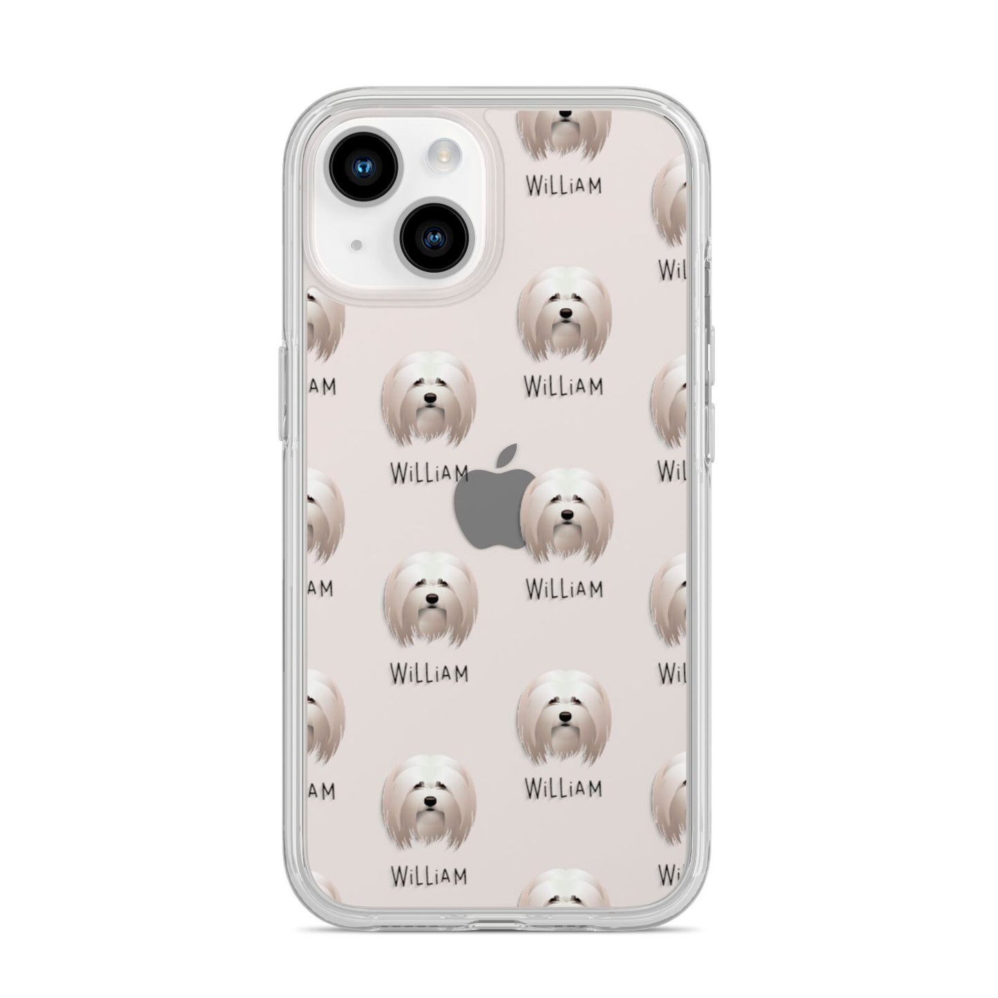 Lhasa Apso Icon with Name iPhone 14 Clear Tough Case Starlight