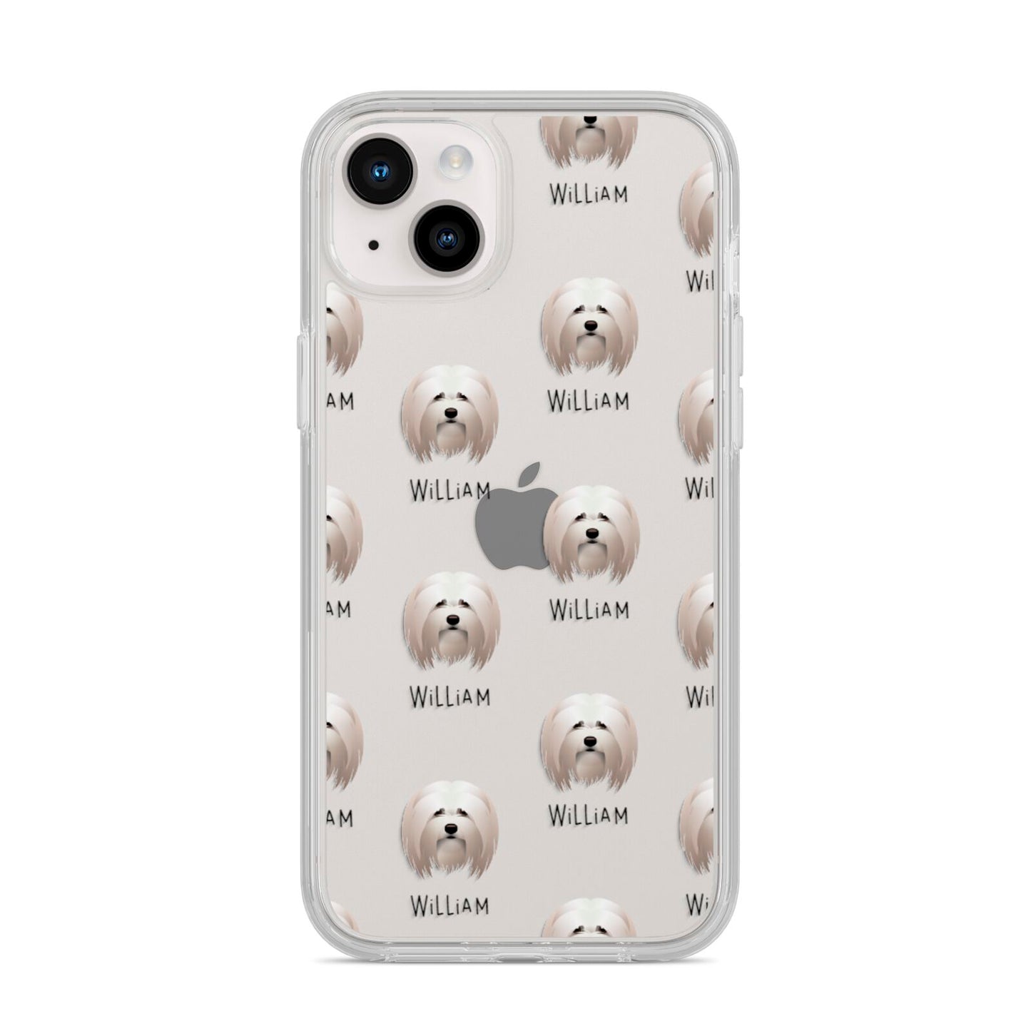 Lhasa Apso Icon with Name iPhone 14 Plus Clear Tough Case Starlight
