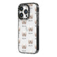 Lhasa Apso Icon with Name iPhone 14 Pro Black Impact Case Side Angle on Silver phone