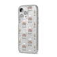 Lhasa Apso Icon with Name iPhone 14 Pro Max Glitter Tough Case Silver Angled Image