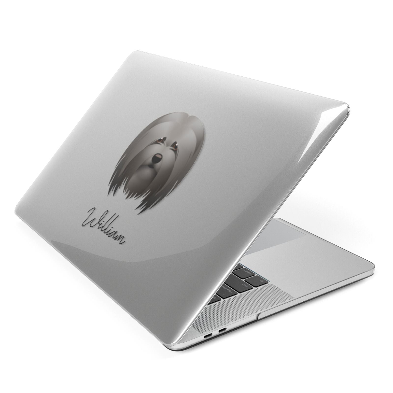 Lhasa Apso Personalised Apple MacBook Case Side View