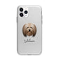 Lhasa Apso Personalised Apple iPhone 11 Pro Max in Silver with Bumper Case