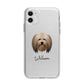 Lhasa Apso Personalised Apple iPhone 11 in White with Bumper Case