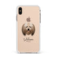 Lhasa Apso Personalised Apple iPhone Xs Max Impact Case White Edge on Gold Phone