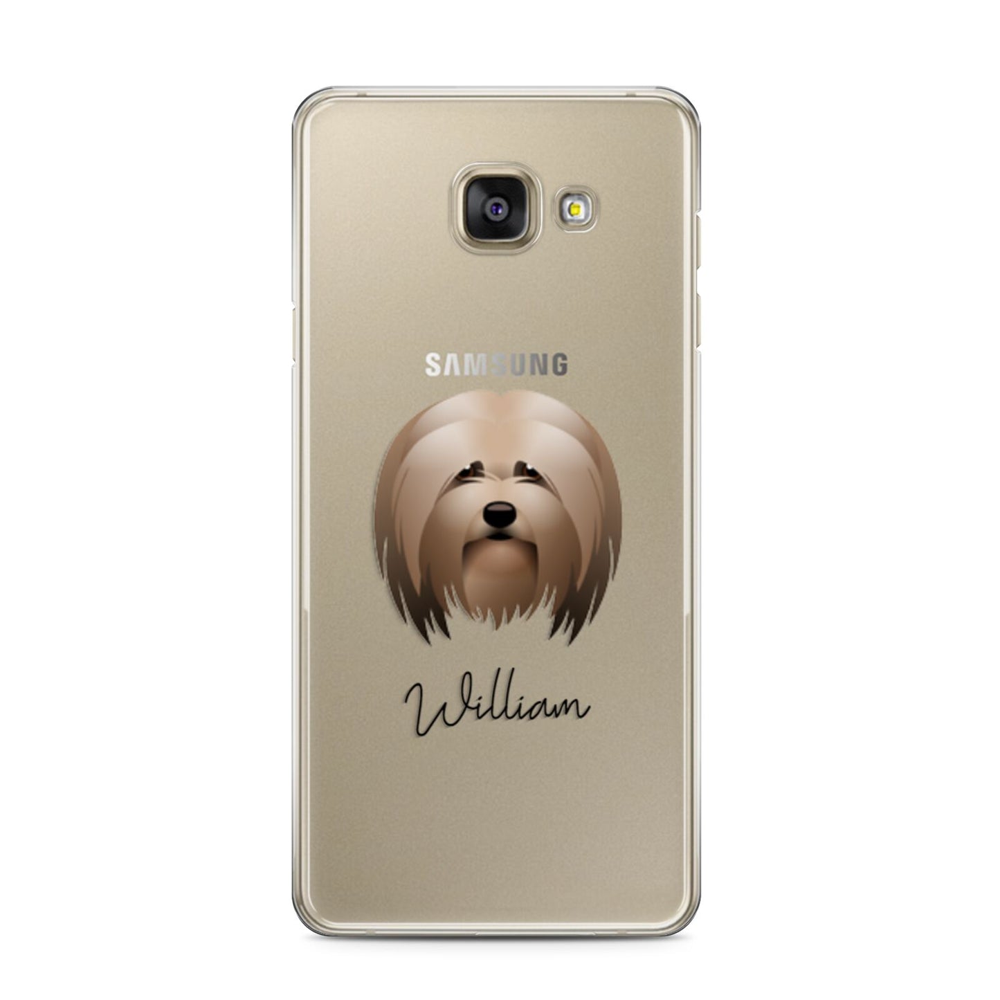 Lhasa Apso Personalised Samsung Galaxy A3 2016 Case on gold phone