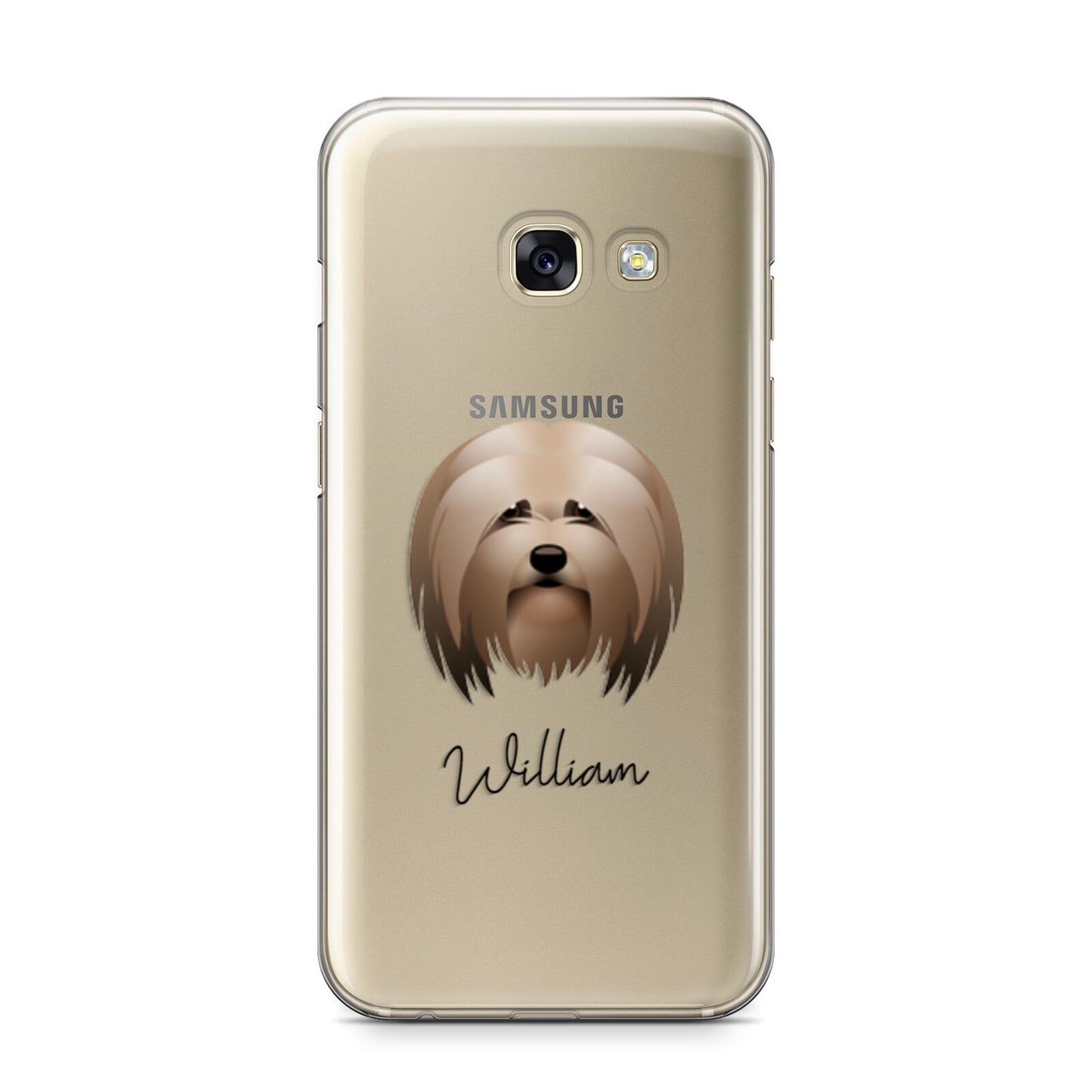 Lhasa Apso Personalised Samsung Galaxy A3 2017 Case on gold phone