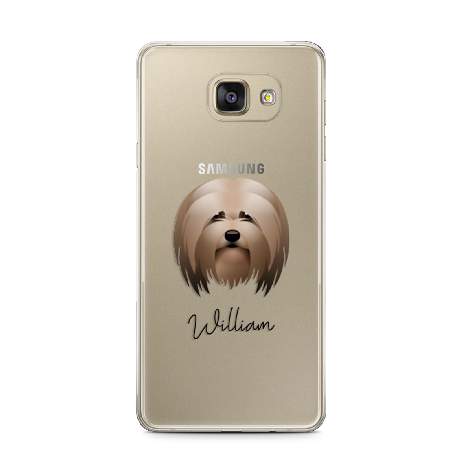 Lhasa Apso Personalised Samsung Galaxy A7 2016 Case on gold phone