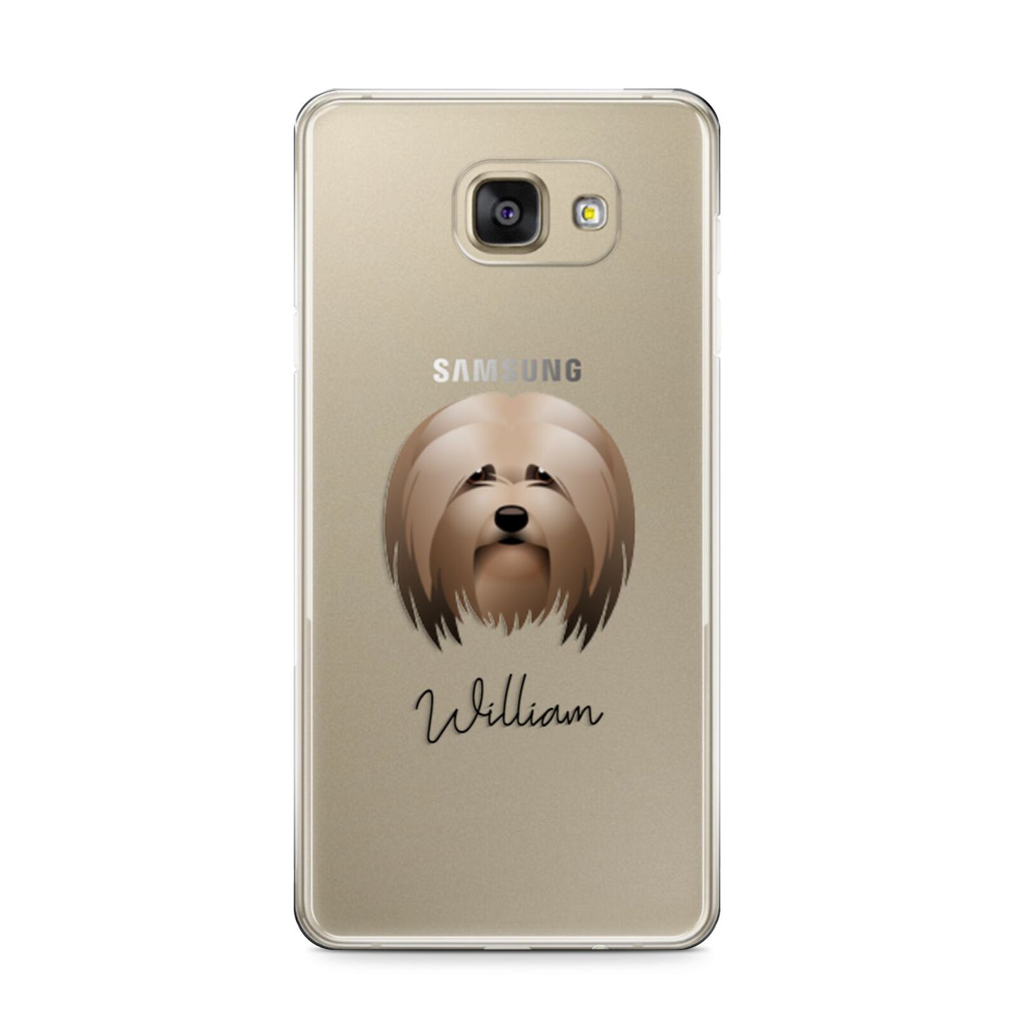 Lhasa Apso Personalised Samsung Galaxy A9 2016 Case on gold phone
