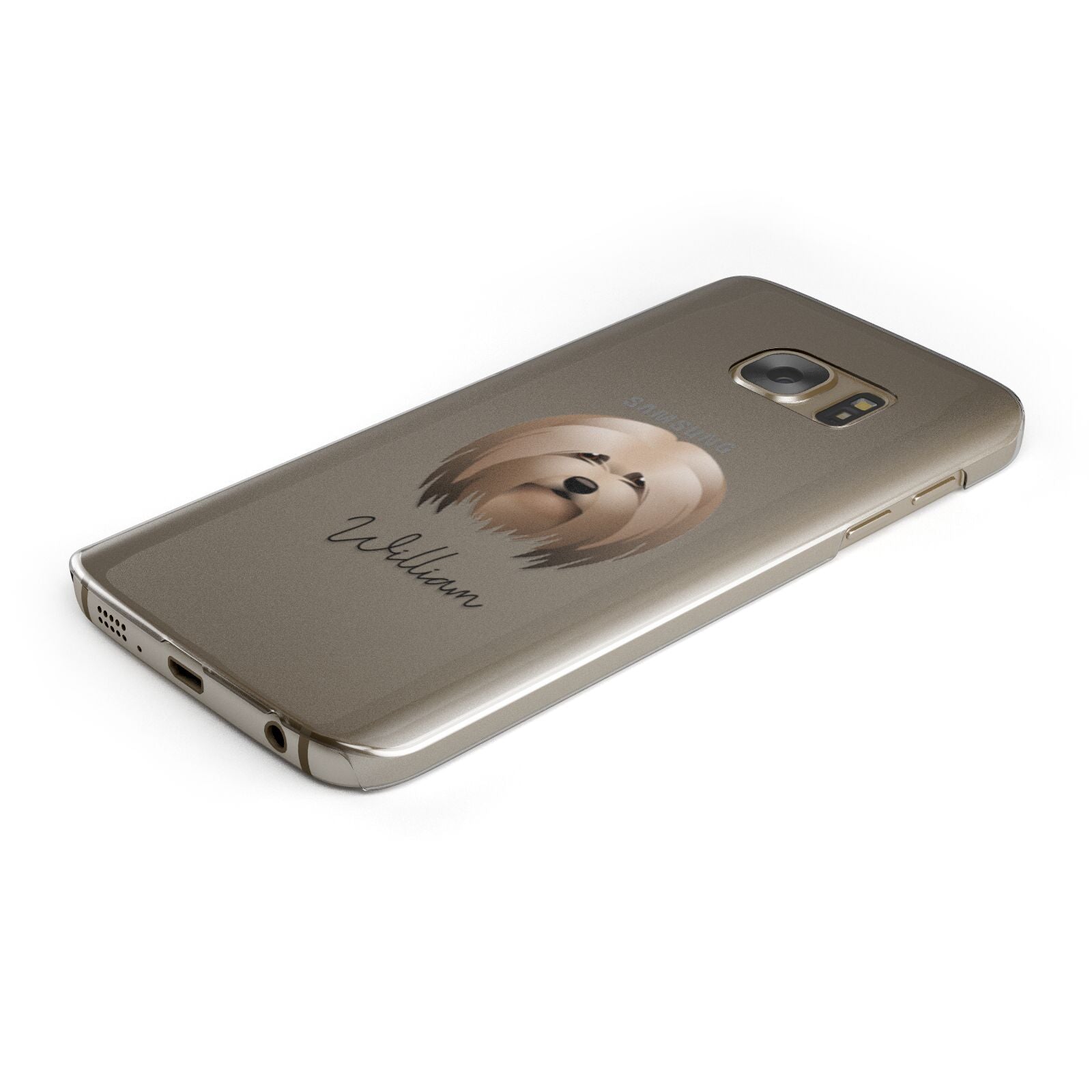 Lhasa Apso Personalised Samsung Galaxy Case Bottom Cutout