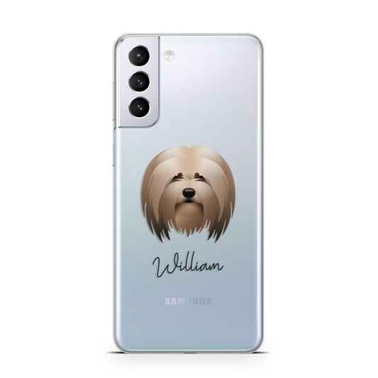 Lhasa Apso Personalised Samsung S21 Plus Phone Case