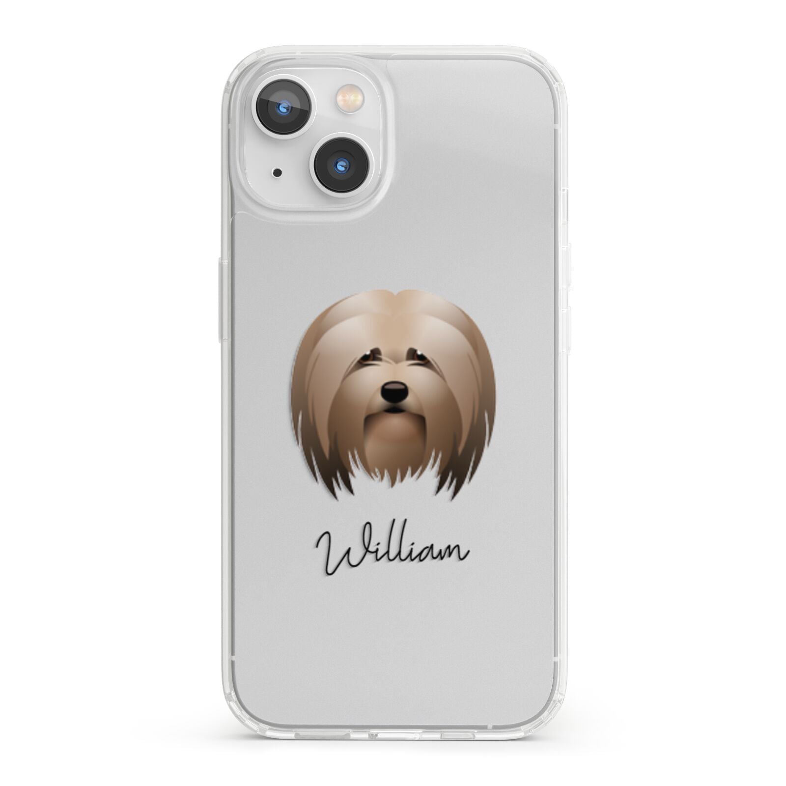 Lhasa Apso Personalised iPhone 13 Clear Bumper Case