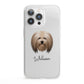 Lhasa Apso Personalised iPhone 13 Pro Clear Bumper Case
