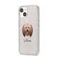 Lhasa Apso Personalised iPhone 14 Glitter Tough Case Starlight Angled Image