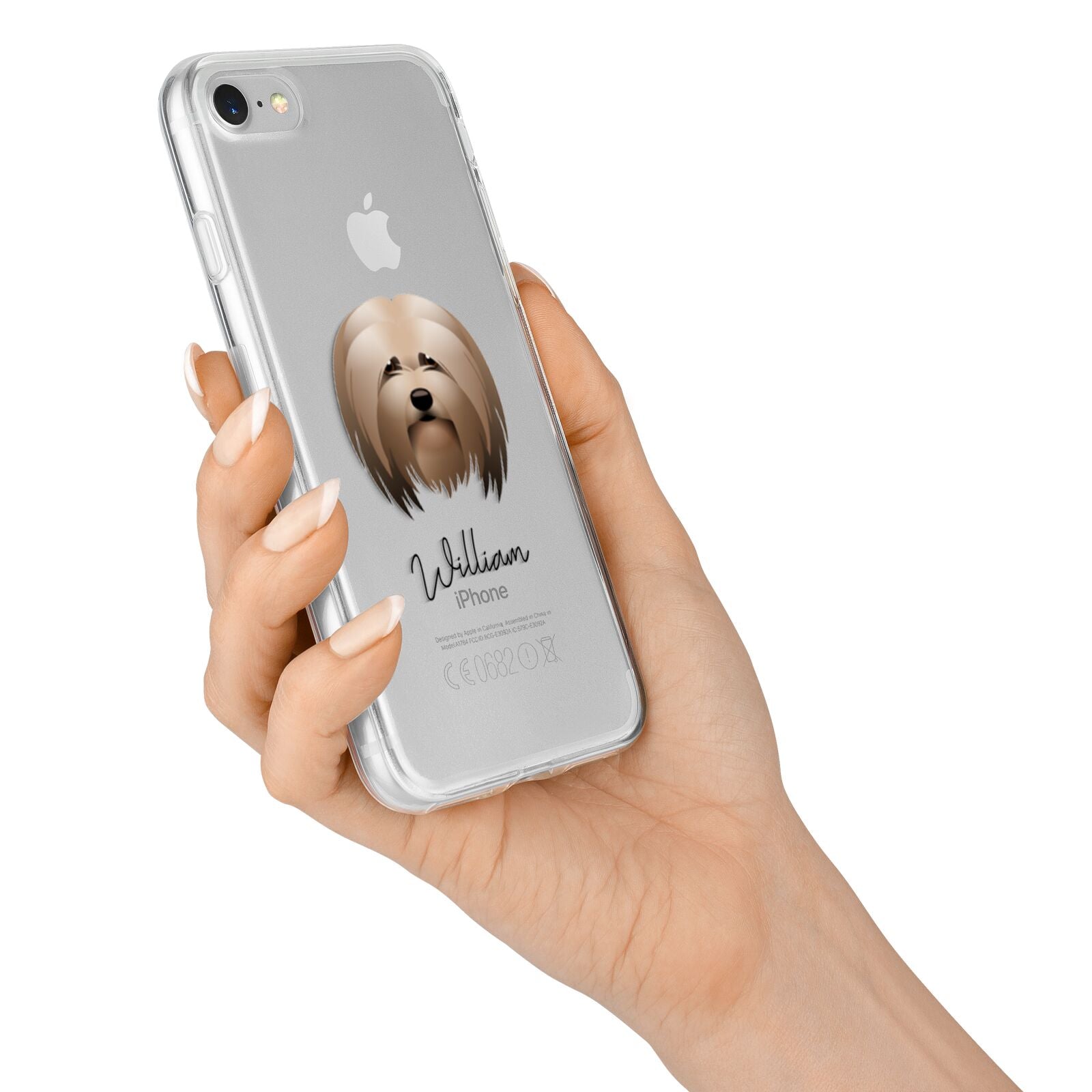 Lhasa Apso Personalised iPhone 7 Bumper Case on Silver iPhone Alternative Image