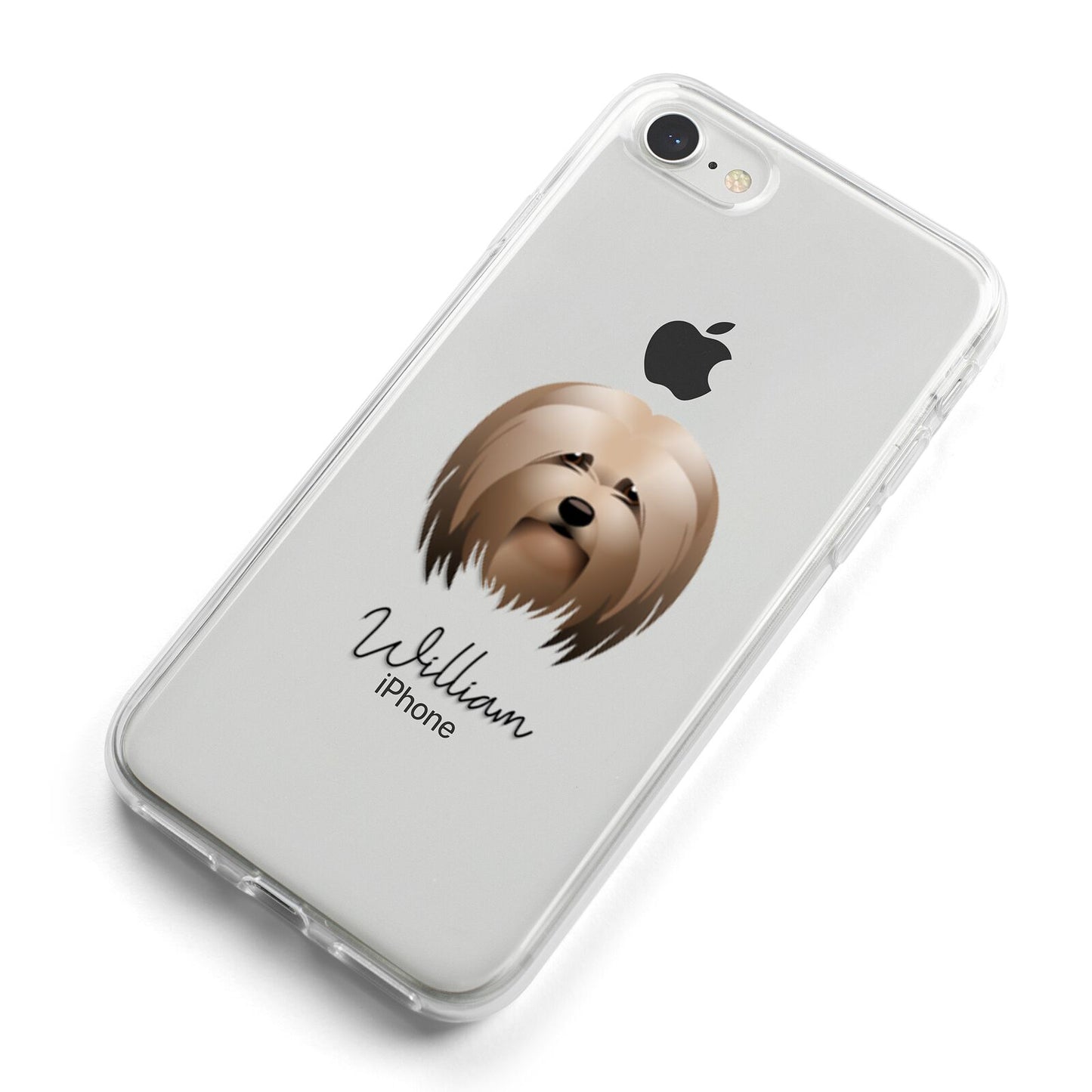 Lhasa Apso Personalised iPhone 8 Bumper Case on Silver iPhone Alternative Image