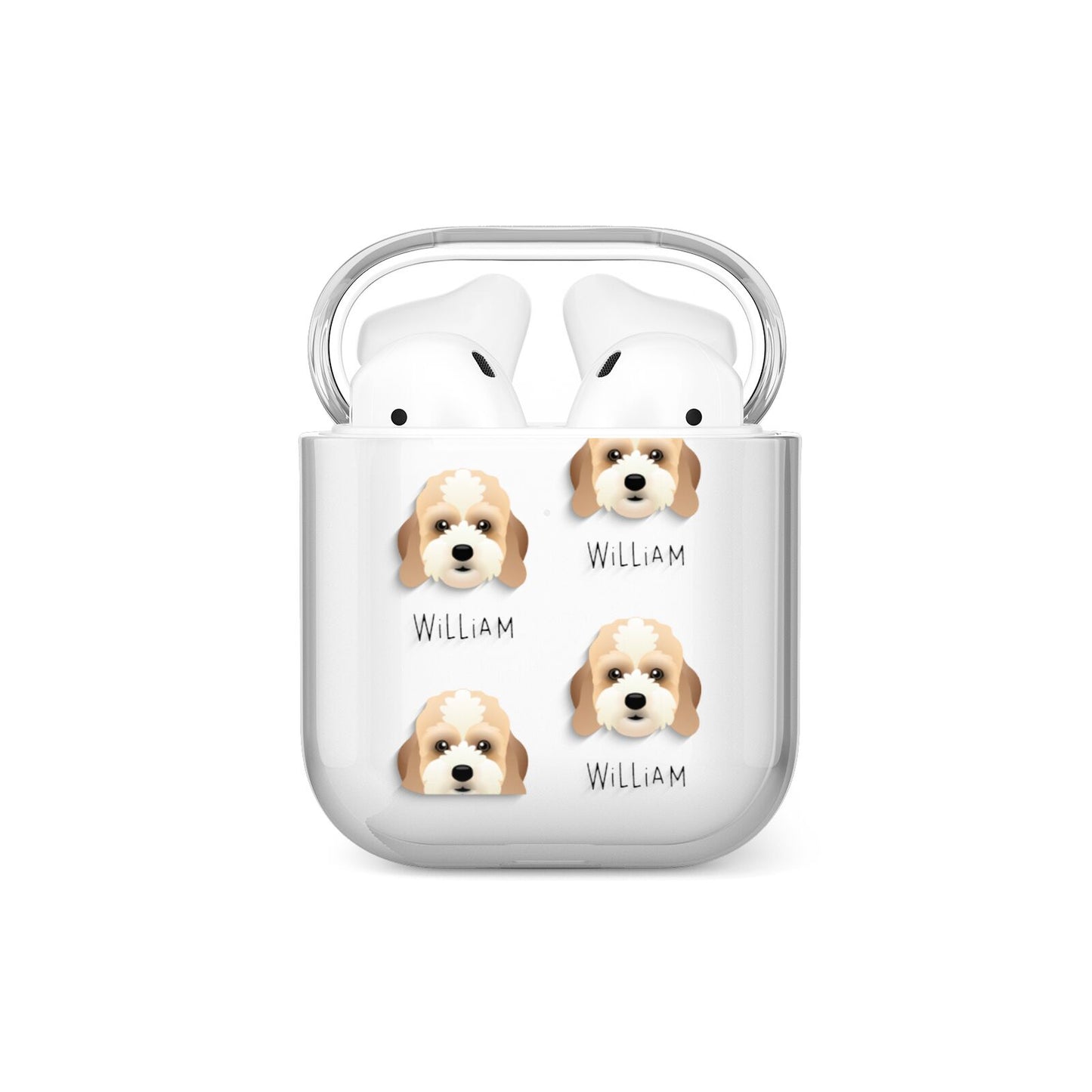 Lhasapoo Icon with Name AirPods Case