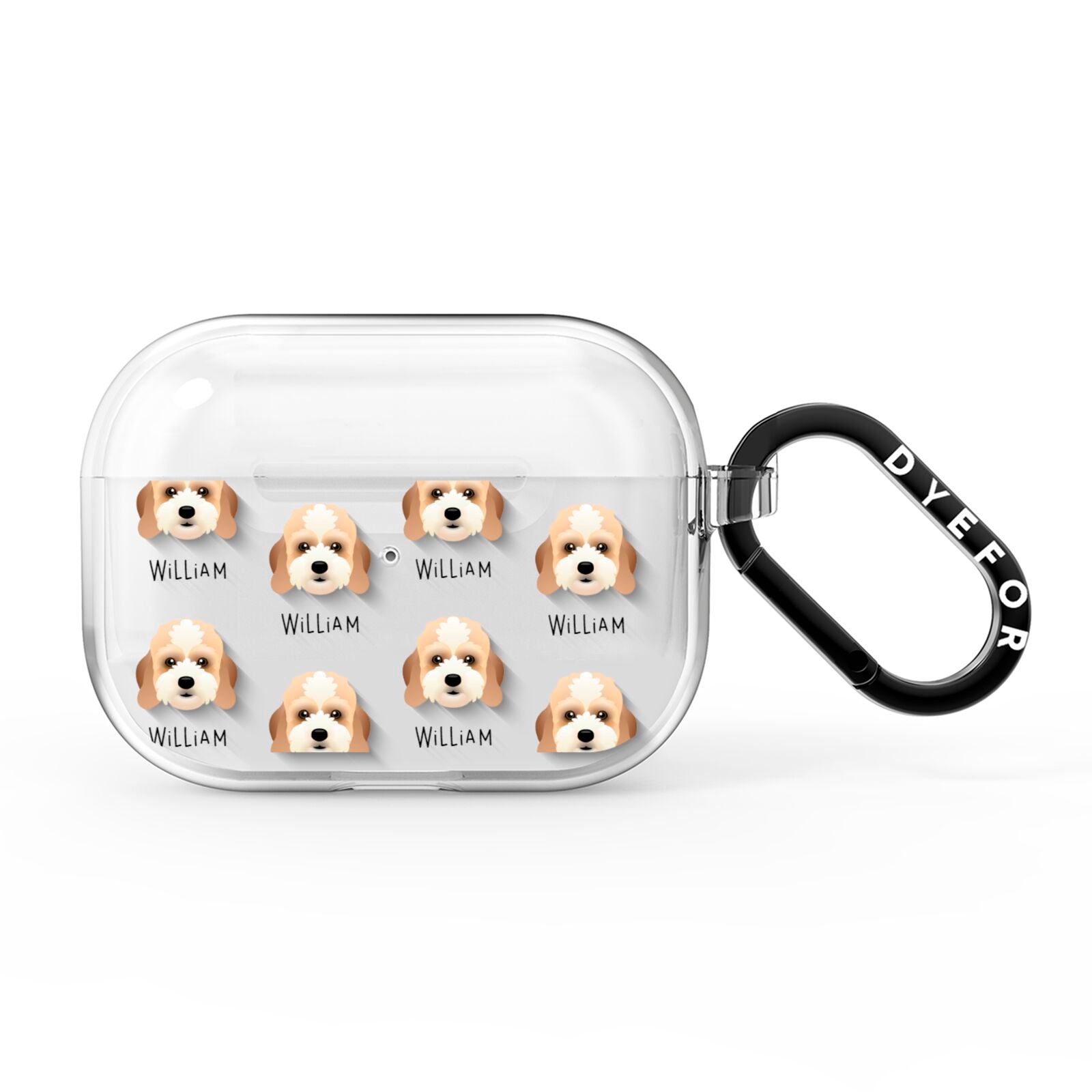 Lhasapoo Icon with Name AirPods Pro Clear Case