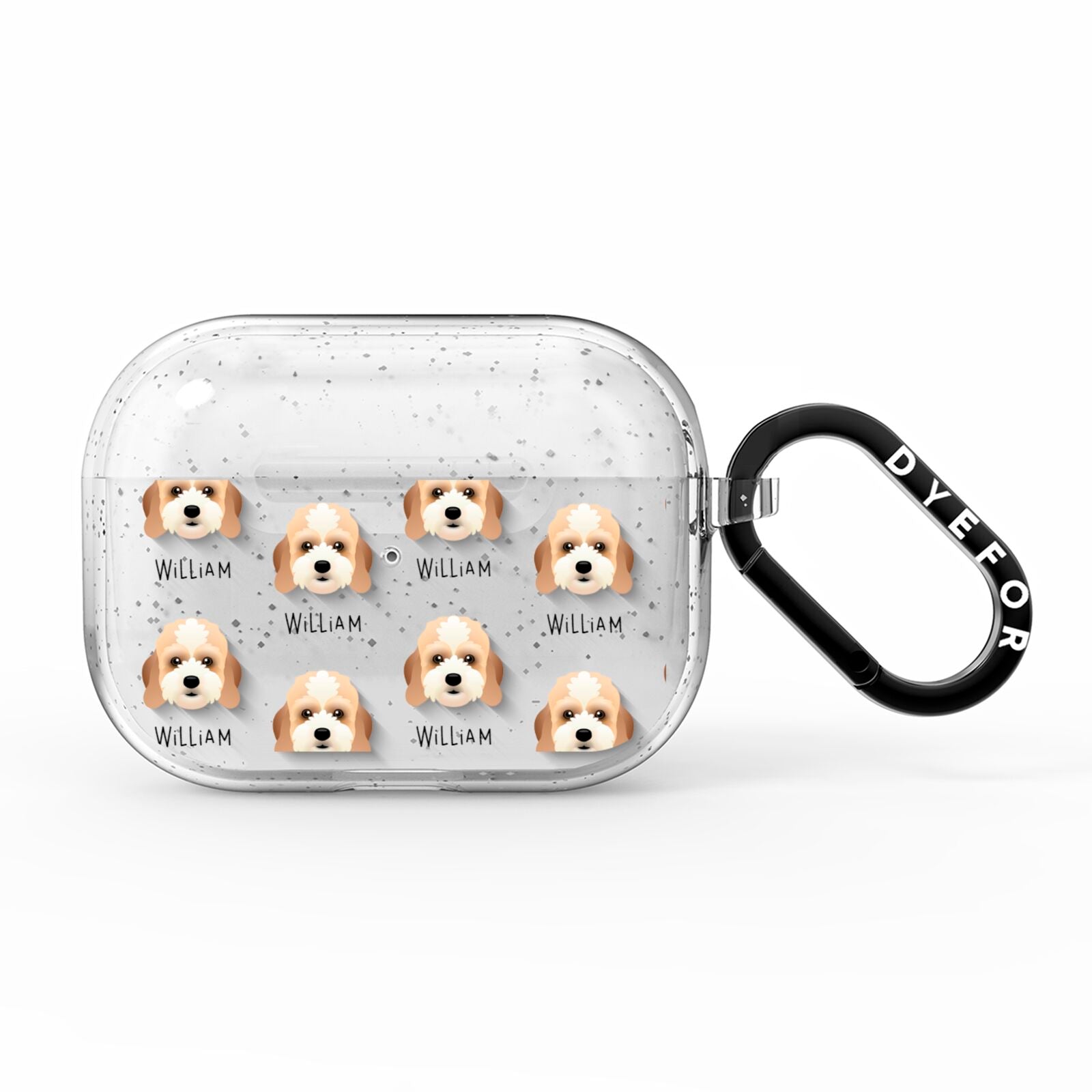 Lhasapoo Icon with Name AirPods Pro Glitter Case