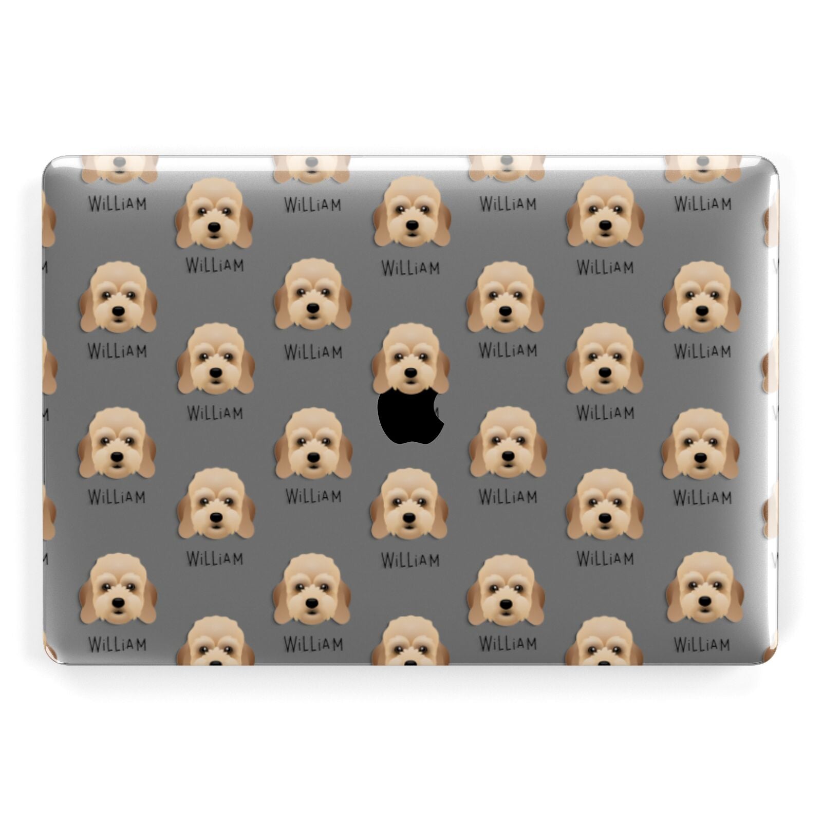 Lhasapoo Icon with Name Apple MacBook Case