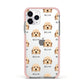 Lhasapoo Icon with Name Apple iPhone 11 Pro in Silver with Pink Impact Case