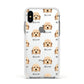 Lhasapoo Icon with Name Apple iPhone Xs Impact Case White Edge on Silver Phone
