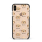 Lhasapoo Icon with Name Apple iPhone Xs Max Impact Case Black Edge on Gold Phone