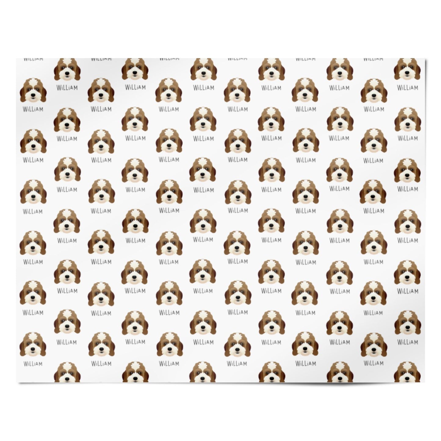 Lhasapoo Icon with Name Personalised Wrapping Paper Alternative