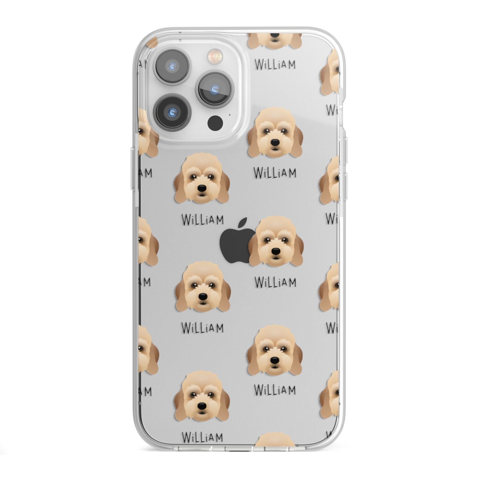 Lhasapoo Icon with Name iPhone 13 Pro Max TPU Impact Case with White Edges