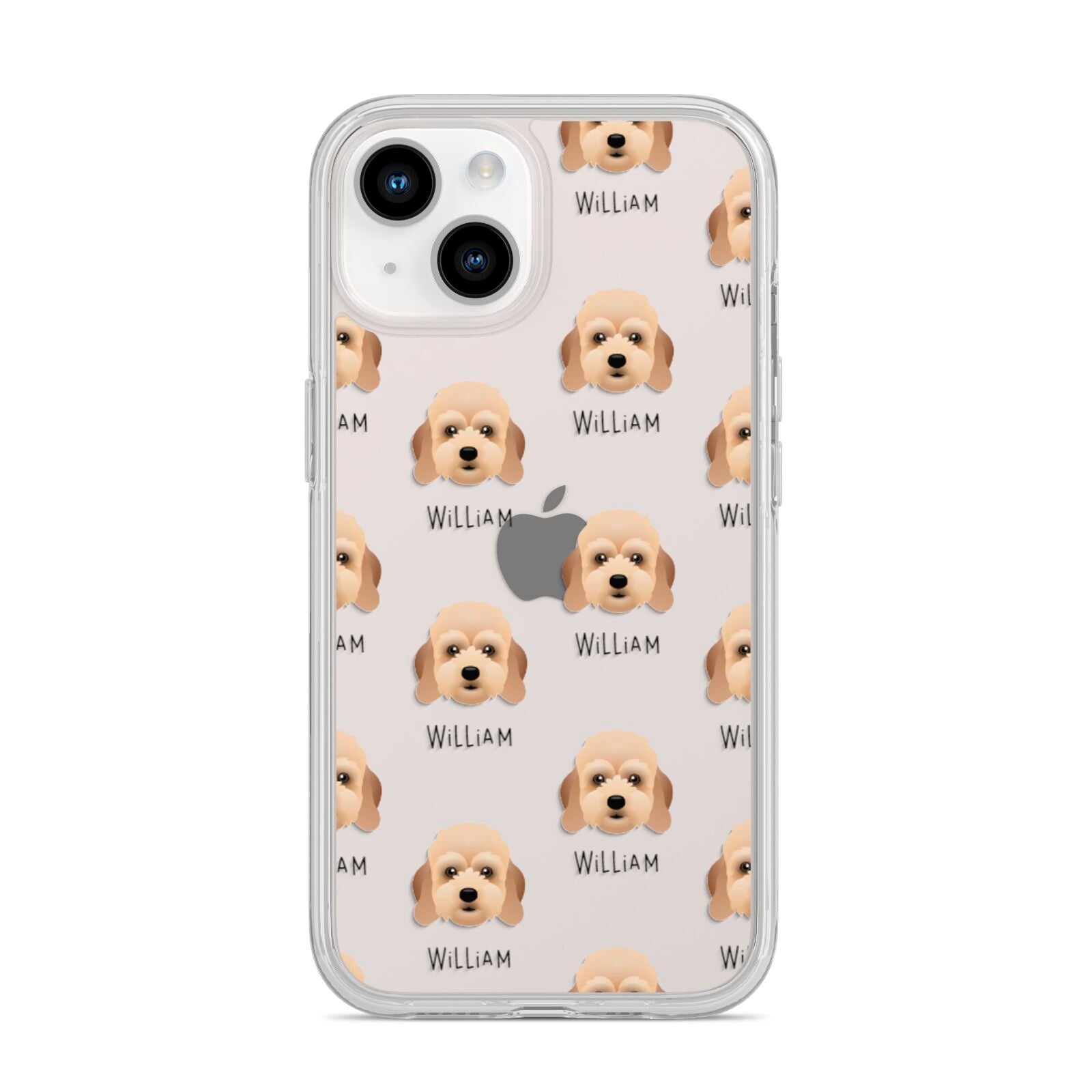 Lhasapoo Icon with Name iPhone 14 Clear Tough Case Starlight