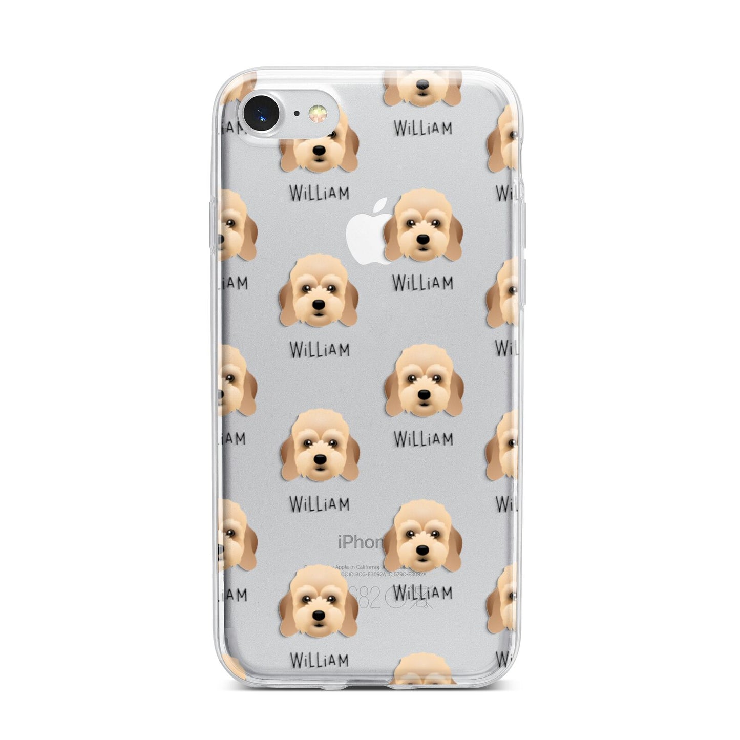 Lhasapoo Icon with Name iPhone 7 Bumper Case on Silver iPhone