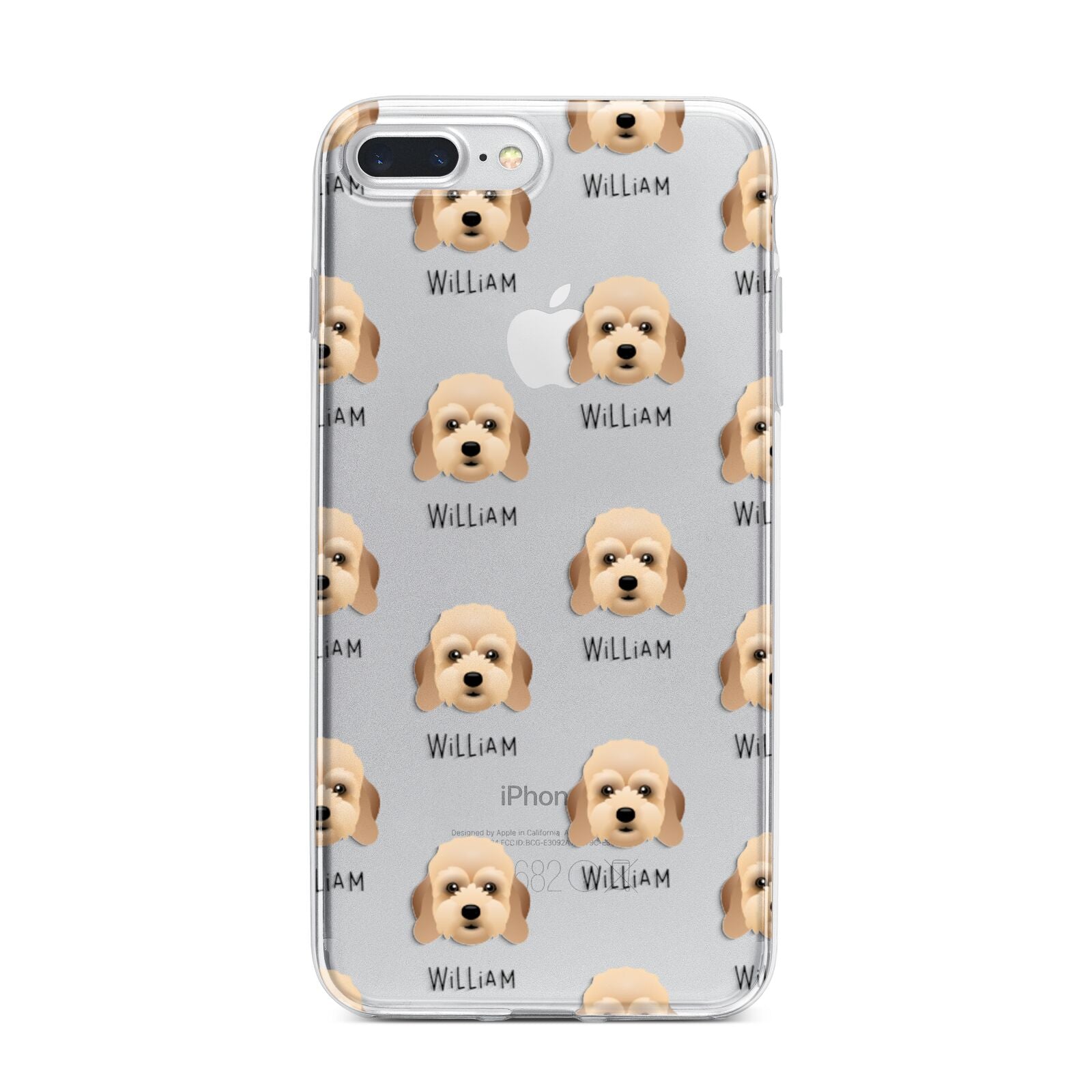 Lhasapoo Icon with Name iPhone 7 Plus Bumper Case on Silver iPhone