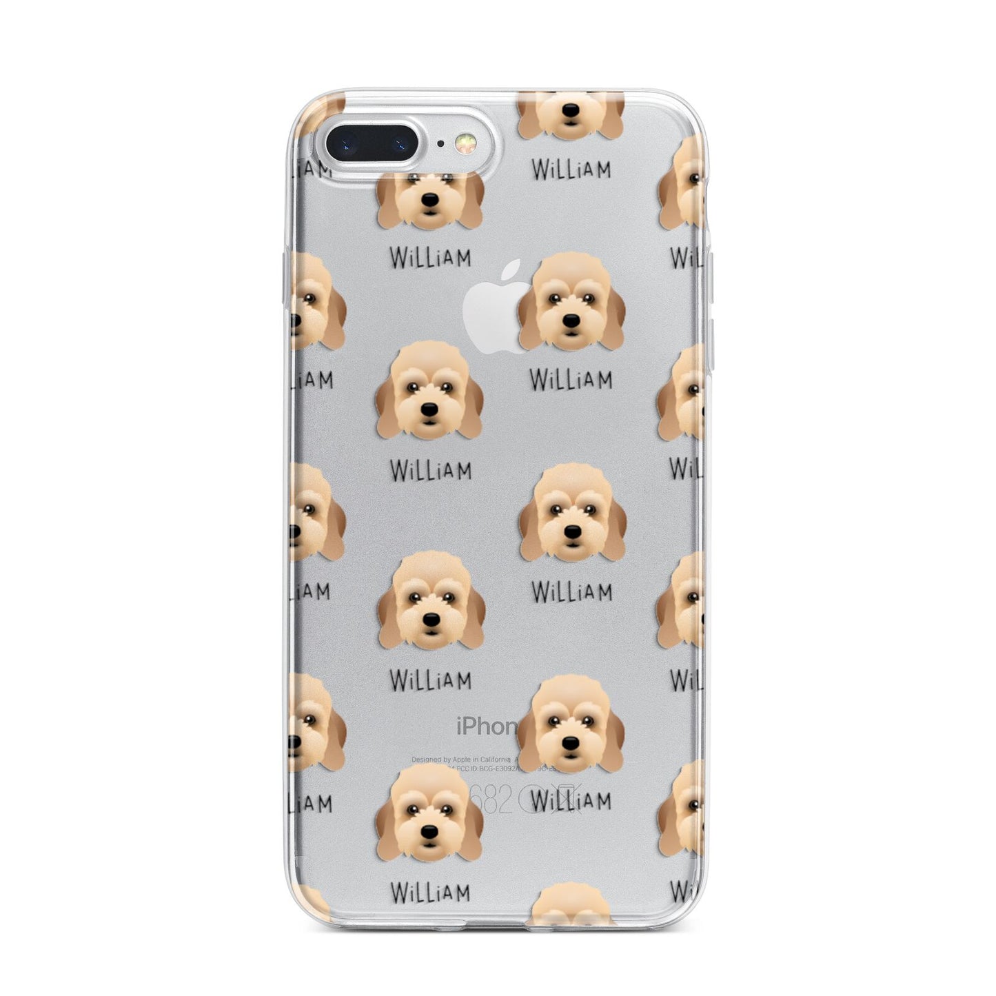 Lhasapoo Icon with Name iPhone 7 Plus Bumper Case on Silver iPhone