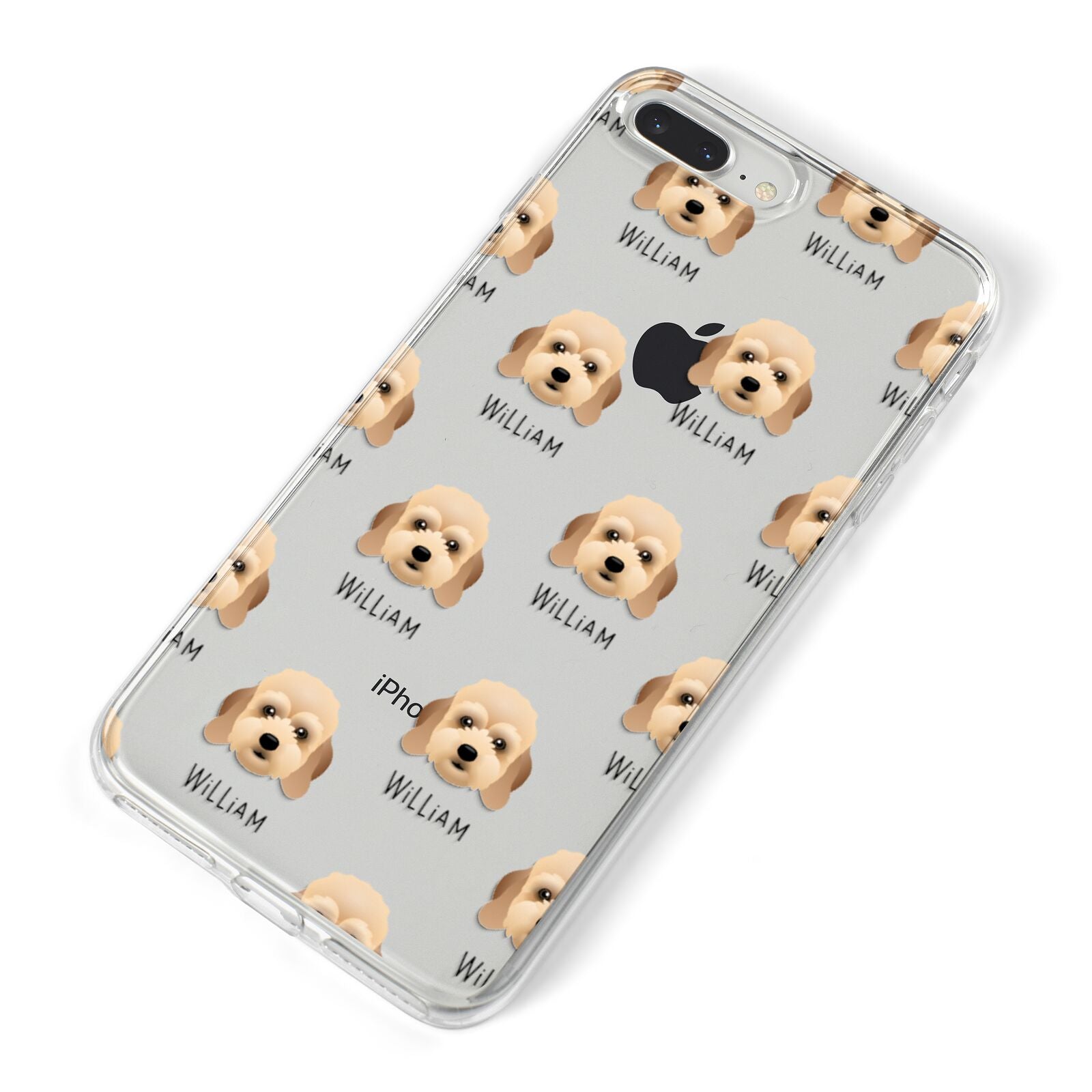 Lhasapoo Icon with Name iPhone 8 Plus Bumper Case on Silver iPhone Alternative Image
