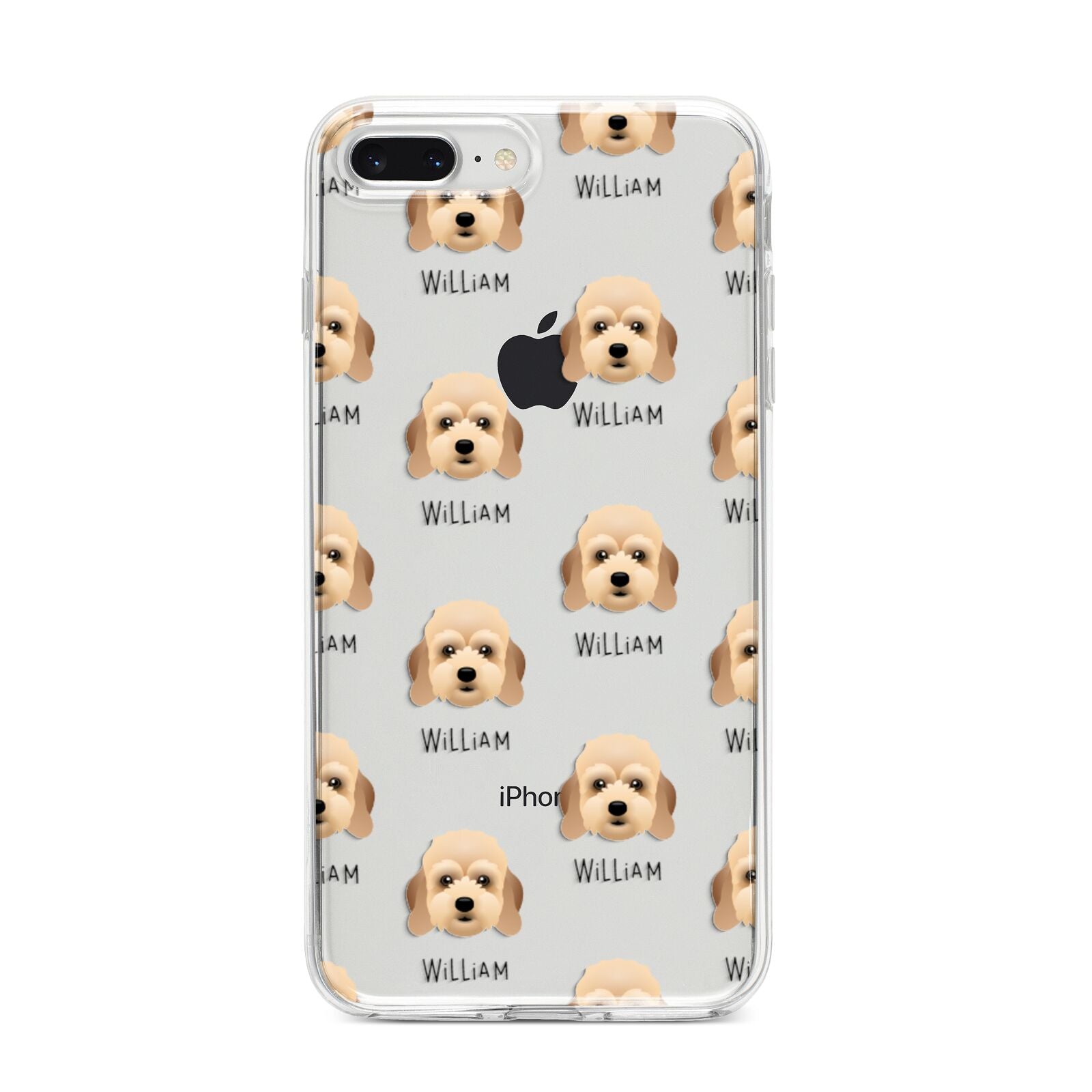 Lhasapoo Icon with Name iPhone 8 Plus Bumper Case on Silver iPhone