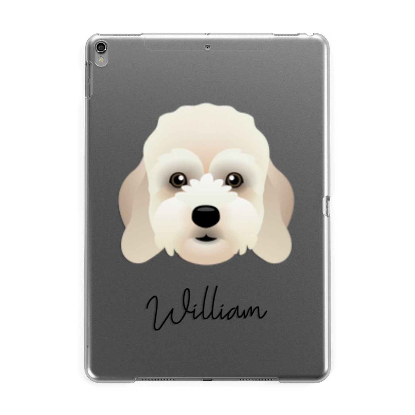 Lhasapoo Personalised Apple iPad Grey Case