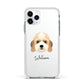 Lhasapoo Personalised Apple iPhone 11 Pro in Silver with White Impact Case