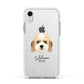 Lhasapoo Personalised Apple iPhone XR Impact Case White Edge on Silver Phone