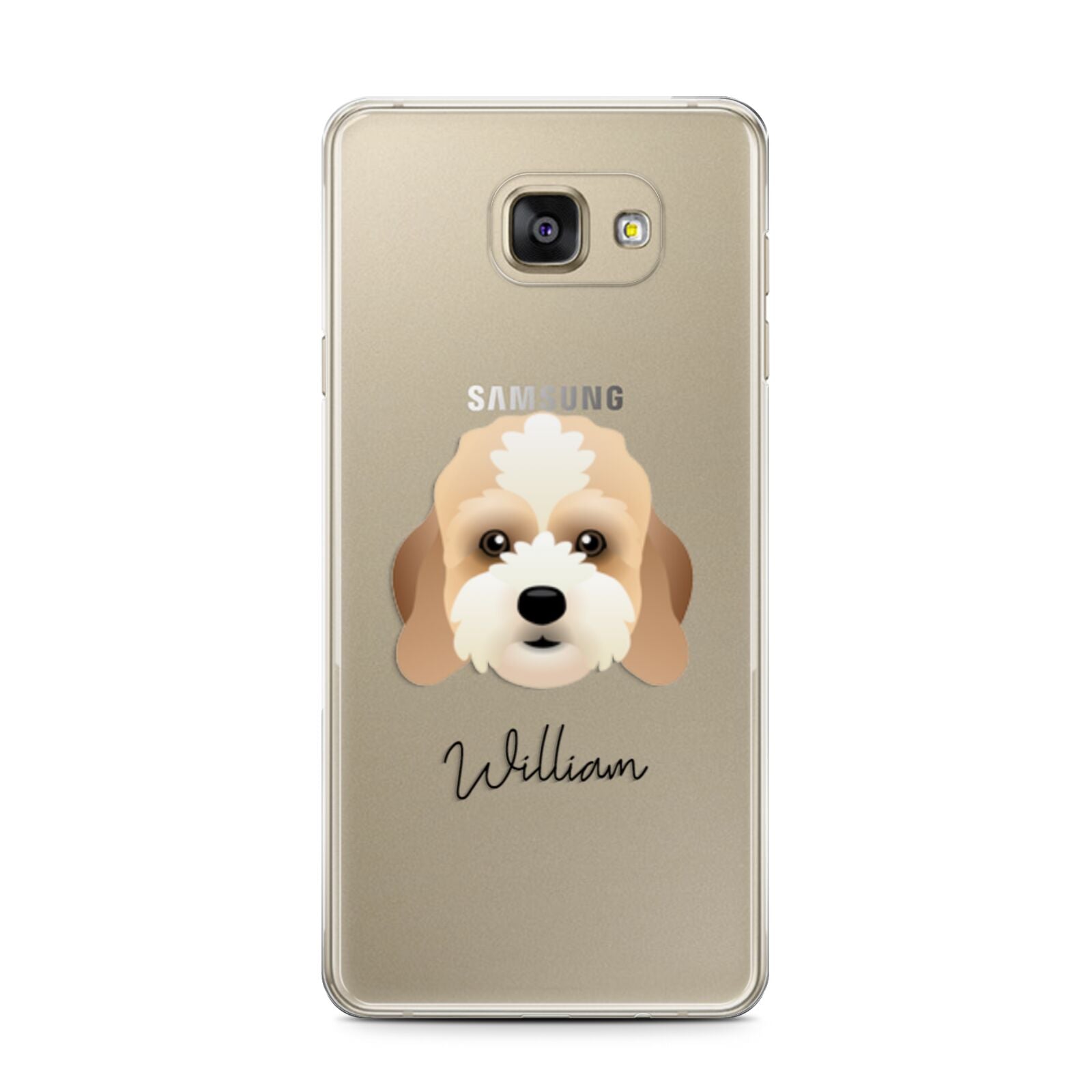 Lhasapoo Personalised Samsung Galaxy A7 2016 Case on gold phone