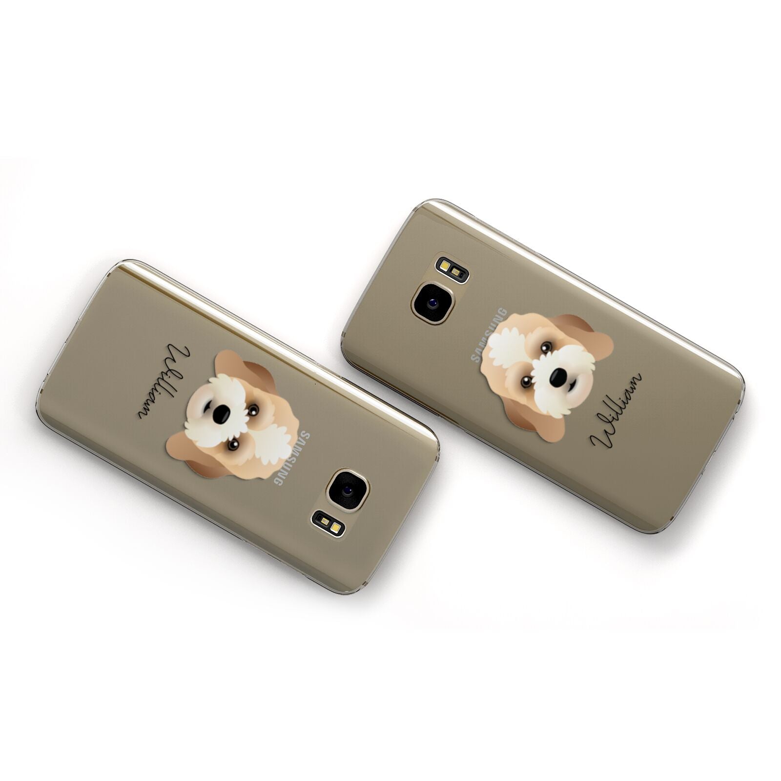 Lhasapoo Personalised Samsung Galaxy Case Flat Overview