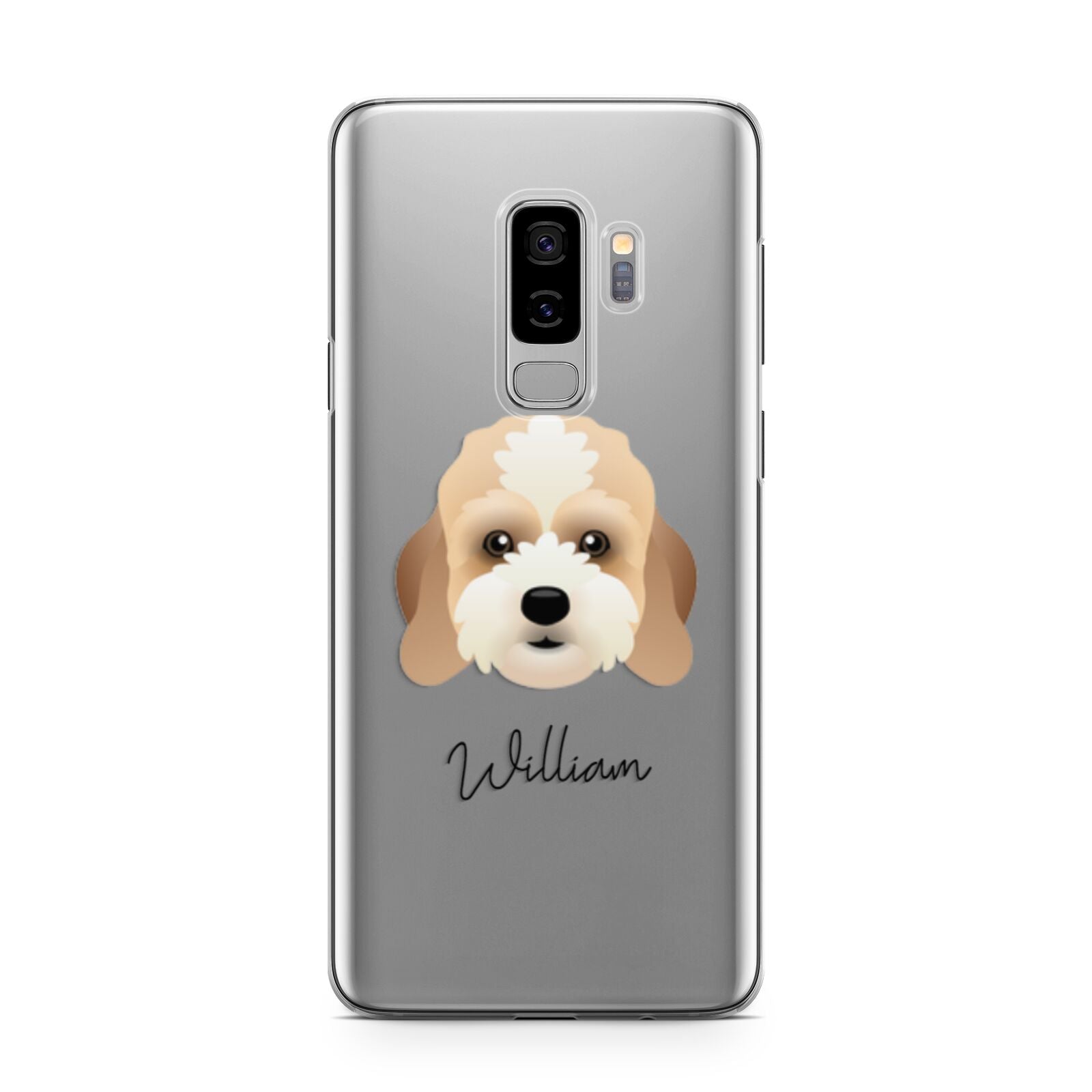 Lhasapoo Personalised Samsung Galaxy S9 Plus Case on Silver phone