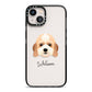 Lhasapoo Personalised iPhone 13 Black Impact Case on Silver phone