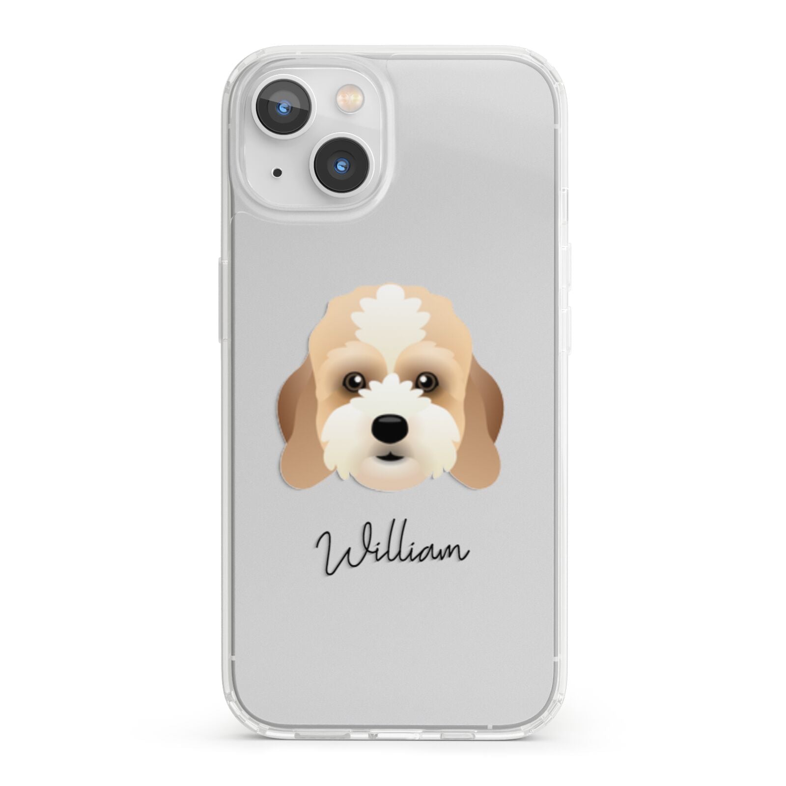 Lhasapoo Personalised iPhone 13 Clear Bumper Case