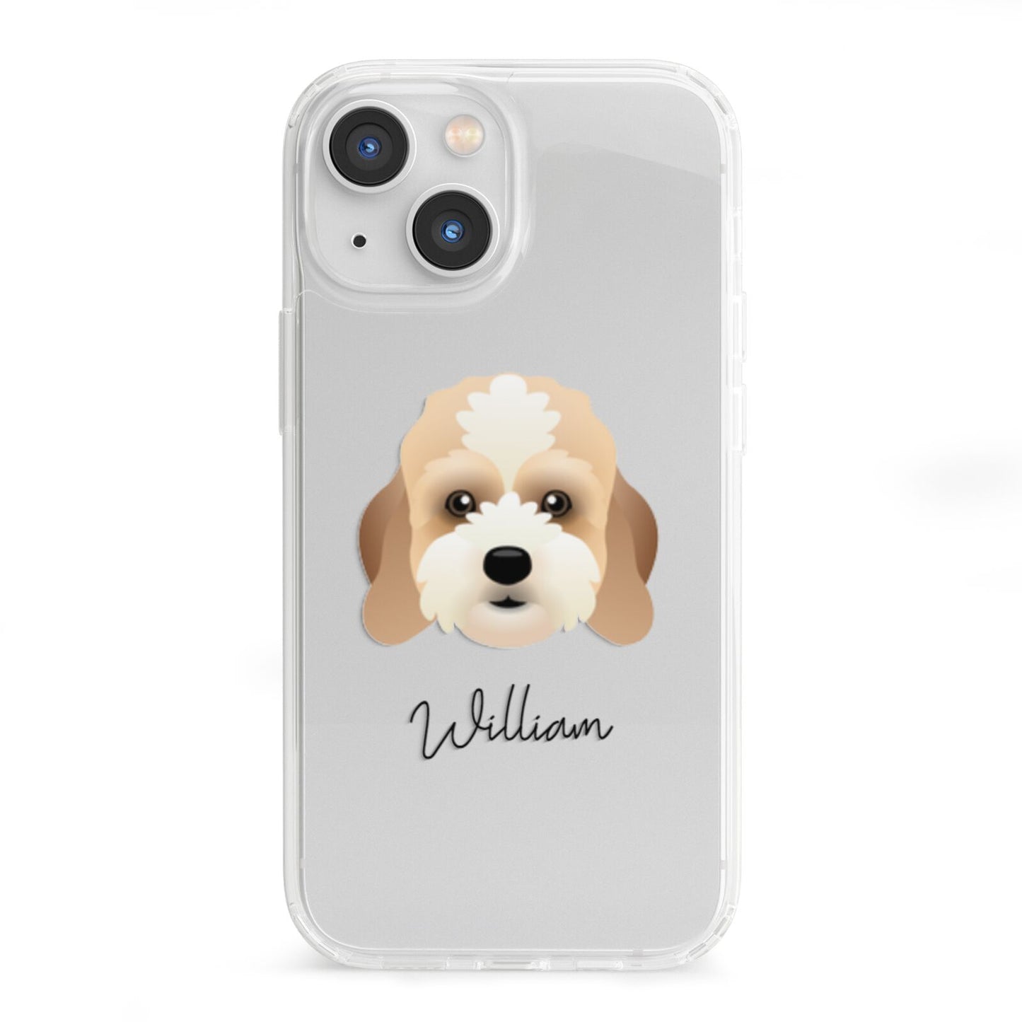 Lhasapoo Personalised iPhone 13 Mini Clear Bumper Case