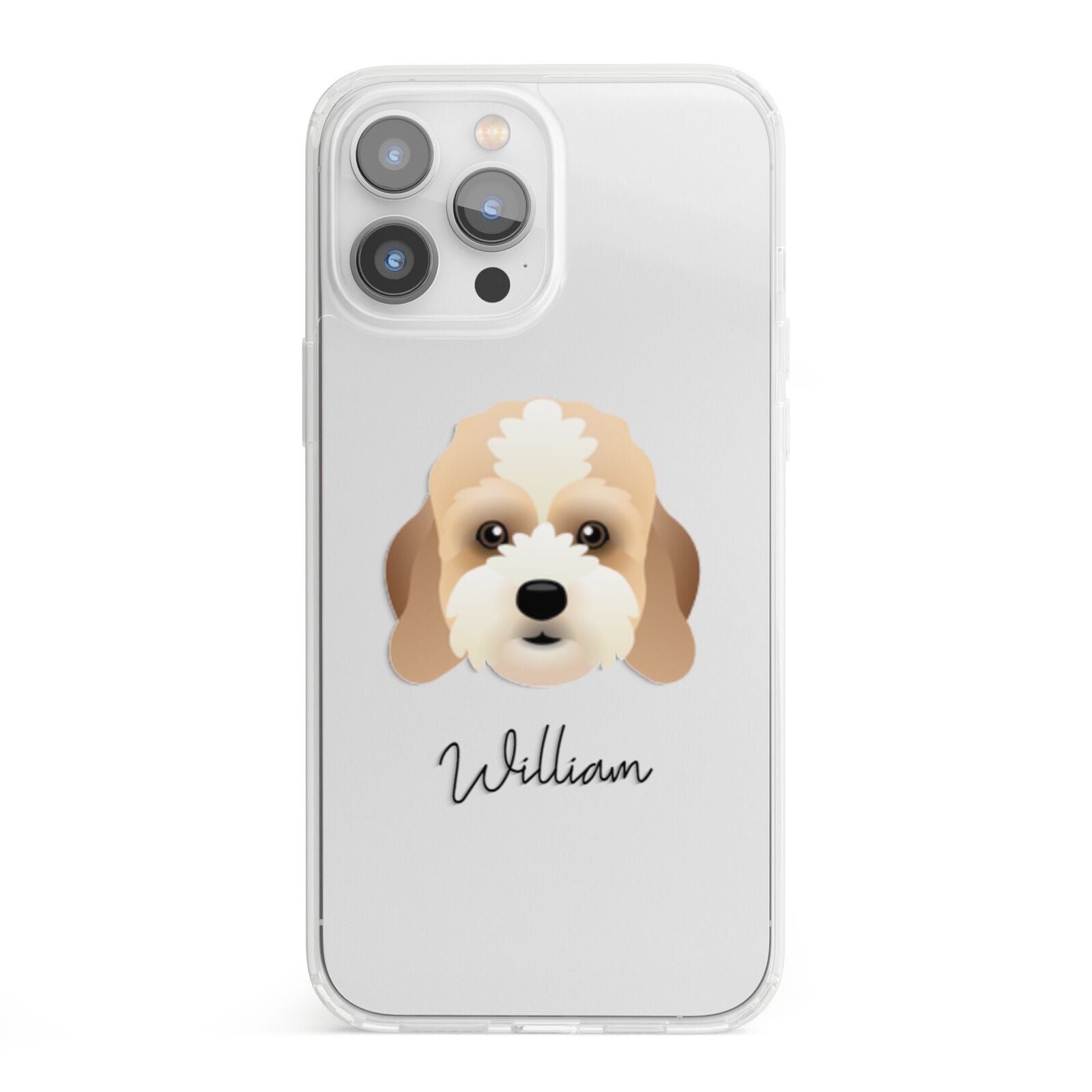 Lhasapoo Personalised iPhone 13 Pro Max Clear Bumper Case