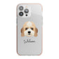 Lhasapoo Personalised iPhone 13 Pro Max TPU Impact Case with Pink Edges