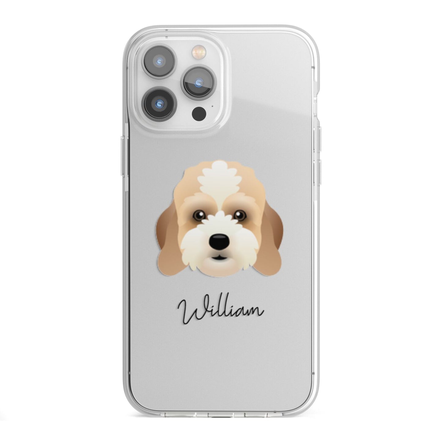Lhasapoo Personalised iPhone 13 Pro Max TPU Impact Case with White Edges