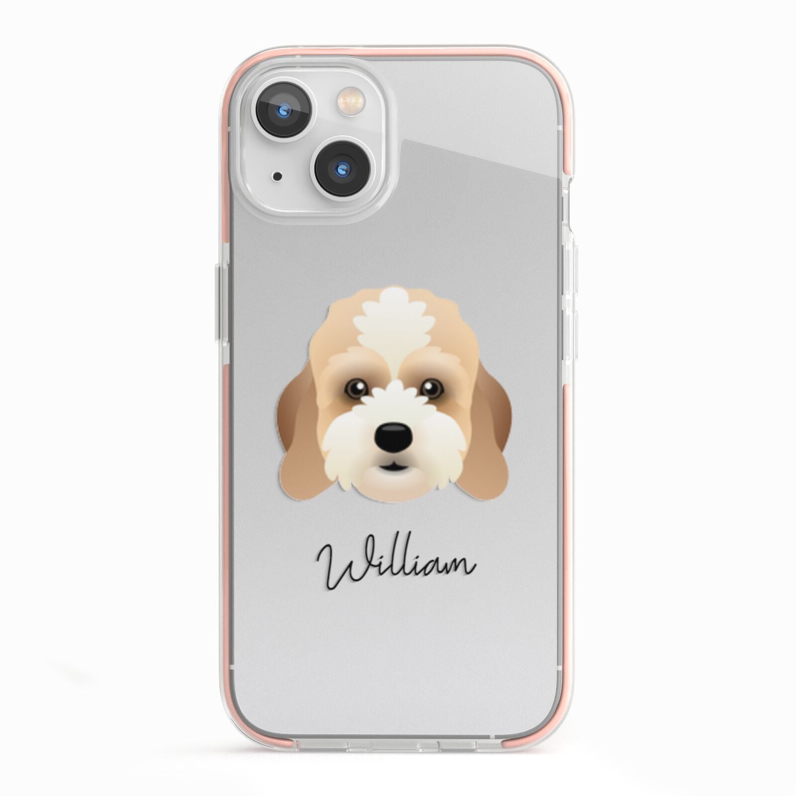 Lhasapoo Personalised iPhone 13 TPU Impact Case with Pink Edges