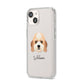 Lhasapoo Personalised iPhone 14 Clear Tough Case Starlight Angled Image